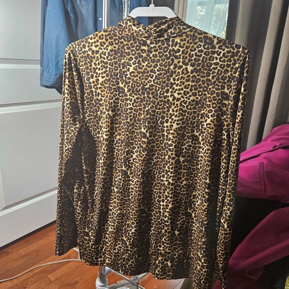 Animal Print Grayson Long Sleeve Drape Top For Women L - Picture 3 of 3